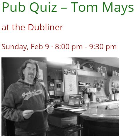 Pub Quiz – Tom Mays Pub Quiz – Tom Mays