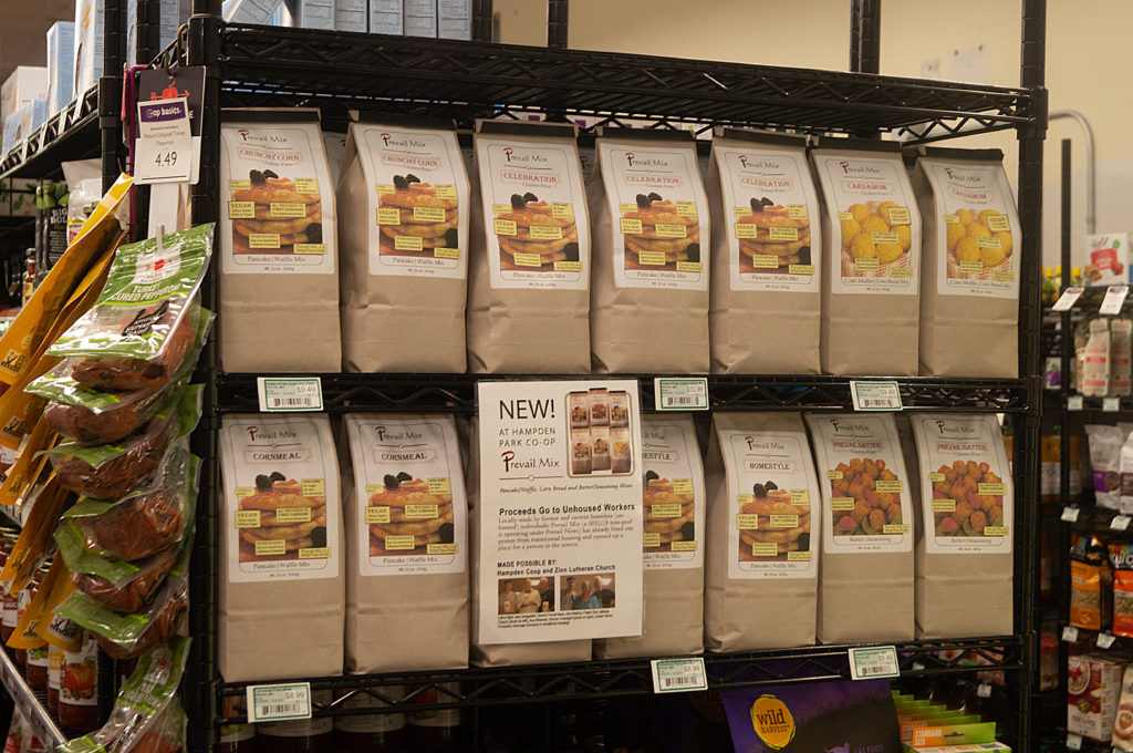 Prevail Mix bags on shelves at Hampden Co-op